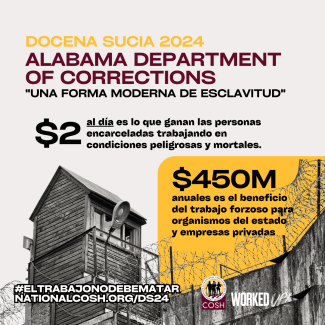 Alabama Department of Corrections Docena Sucia 2024