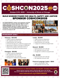 COSHCON2025 Sponsorship Opportunities