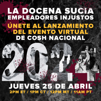 Evento de lanzamiento de La Docena Sucia de 2024