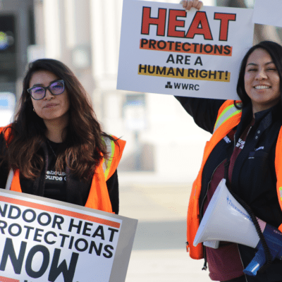 Workers demanding heat protection-image